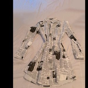 Newspaper Print Dress